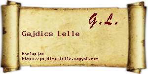Gajdics Lelle névjegykártya